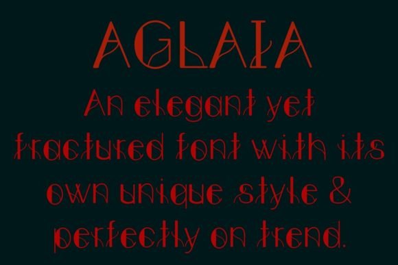 Aglaia: A Fractured Serif Font for Modern Editorial Design