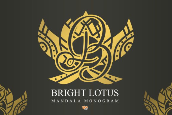 Elevate Your Brand with the Bright Lotus Mandala Monogram Font