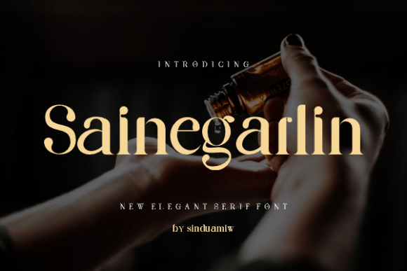Sainegarline: The Bold Serif Font for Handmade Brands