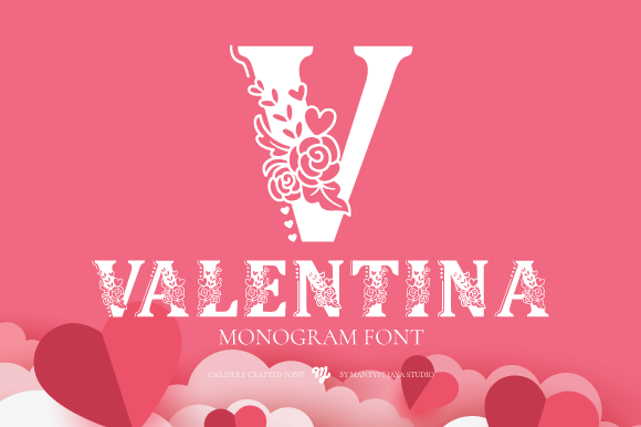 Valentina Monogram: A Decorative Font for Handmade Brands